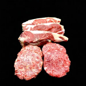 Pack carne premium para 6 personas con chuletón, entrecot de Angus y hamburguesas de ternera