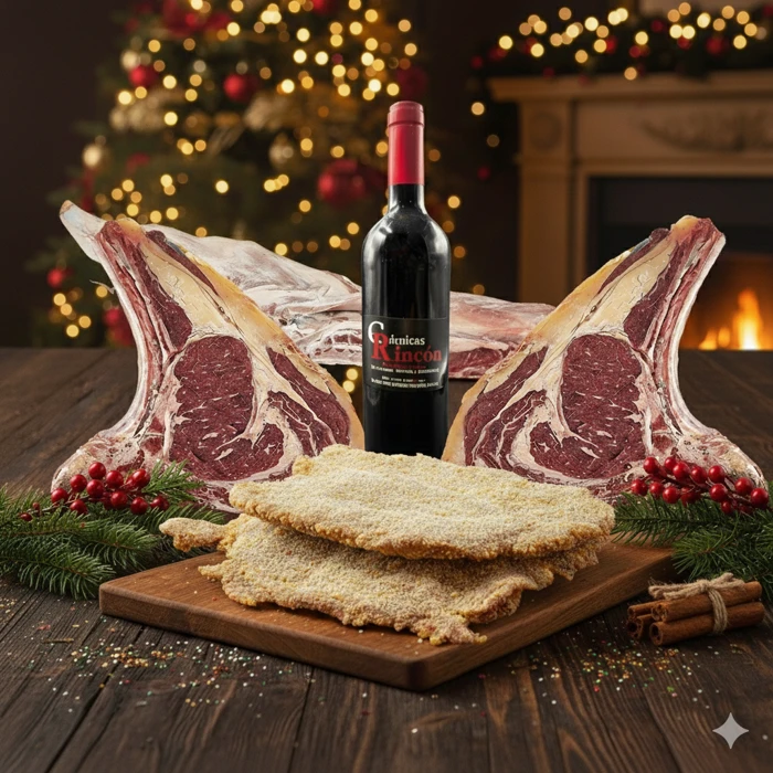 Pack Gourmet de Carne: Medio Lechazo, Chuletones, Cachopos y Vino Gratis - Imagen 3