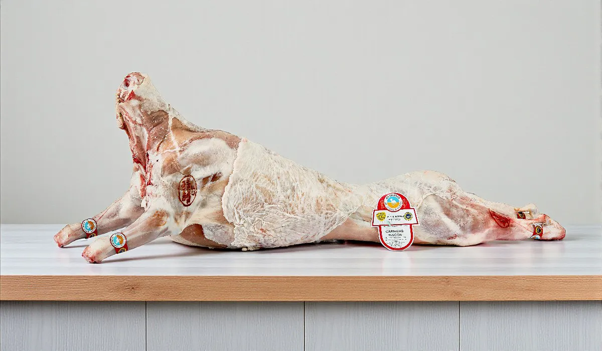 Lechazo de Aranda de Duero entero IGP listo para asar