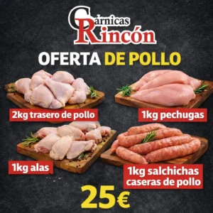 pack oferta de pollo de 5k por 25€