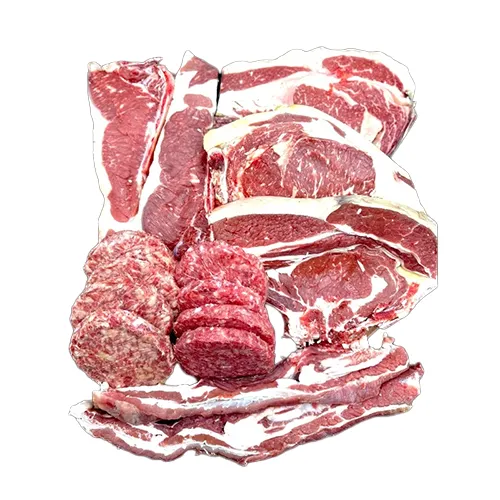 Surtido de carnes frescas para barbacoa y comidas familiares